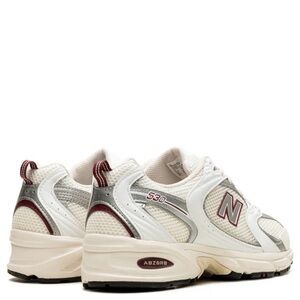 New Balance 530 Cream and Burgundy Running Shoes